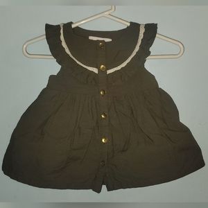 Tommy Bahama dress olive green lined  3 6 months button down